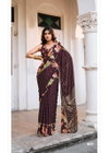 Ajnabee Vol 10 By Kashvi Dull Moss Foil Printed Sarees Wholesale Market In Surat
